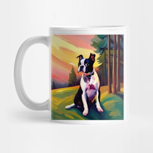 Boston Terrier in Nature Mug